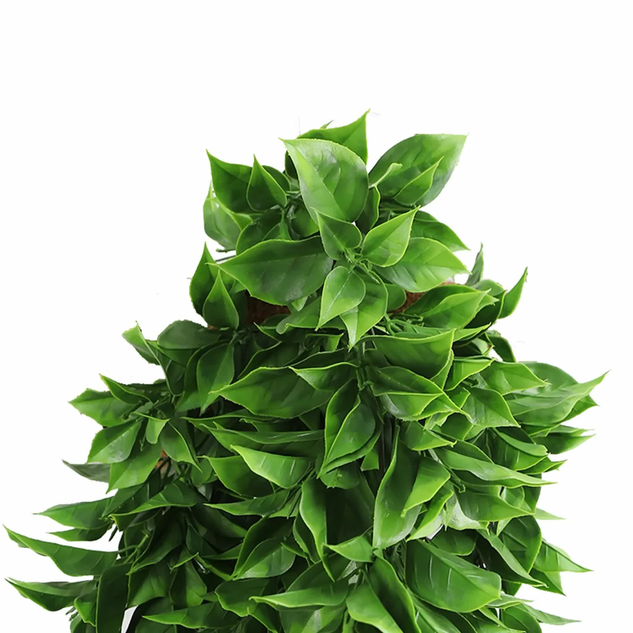 Artificial Dense Hanging Flowering Pothos Bush Vivid Green UV Resistant and Fire Rated 27cm x 72cm V637-DP1239FR