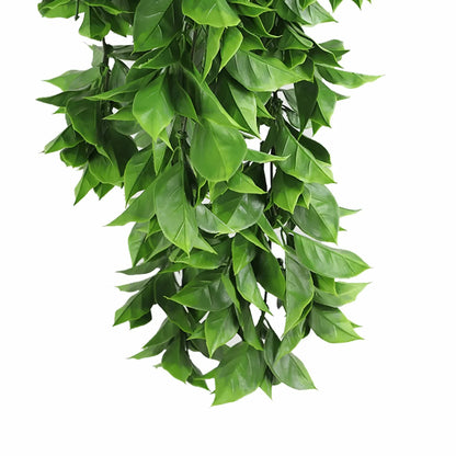Artificial Dense Hanging Flowering Pothos Bush Vivid Green UV Resistant and Fire Rated 27cm x 72cm V637-DP1239FR