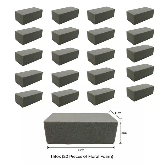 20 Pieces of Dry Floral Foam Bricks 23cm x 11cm x 8cm (Artificial Plant Foam Blocks - formaldehyde FREE) V637-DP1240875