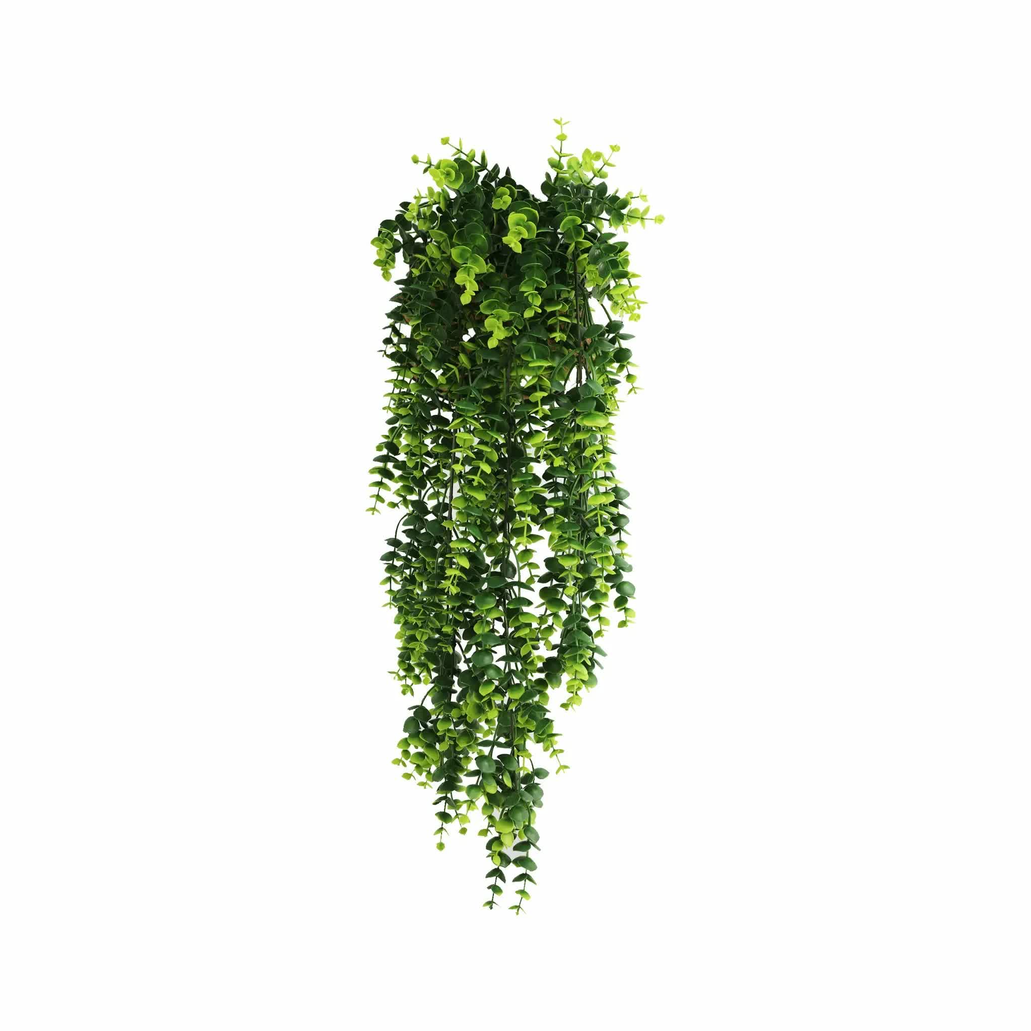 Artificial Dense Hanging Lush Green Eucalyptus Garland Bush UV Resistant and Fire Rated 18cm x 77cm V637-DP1240FR