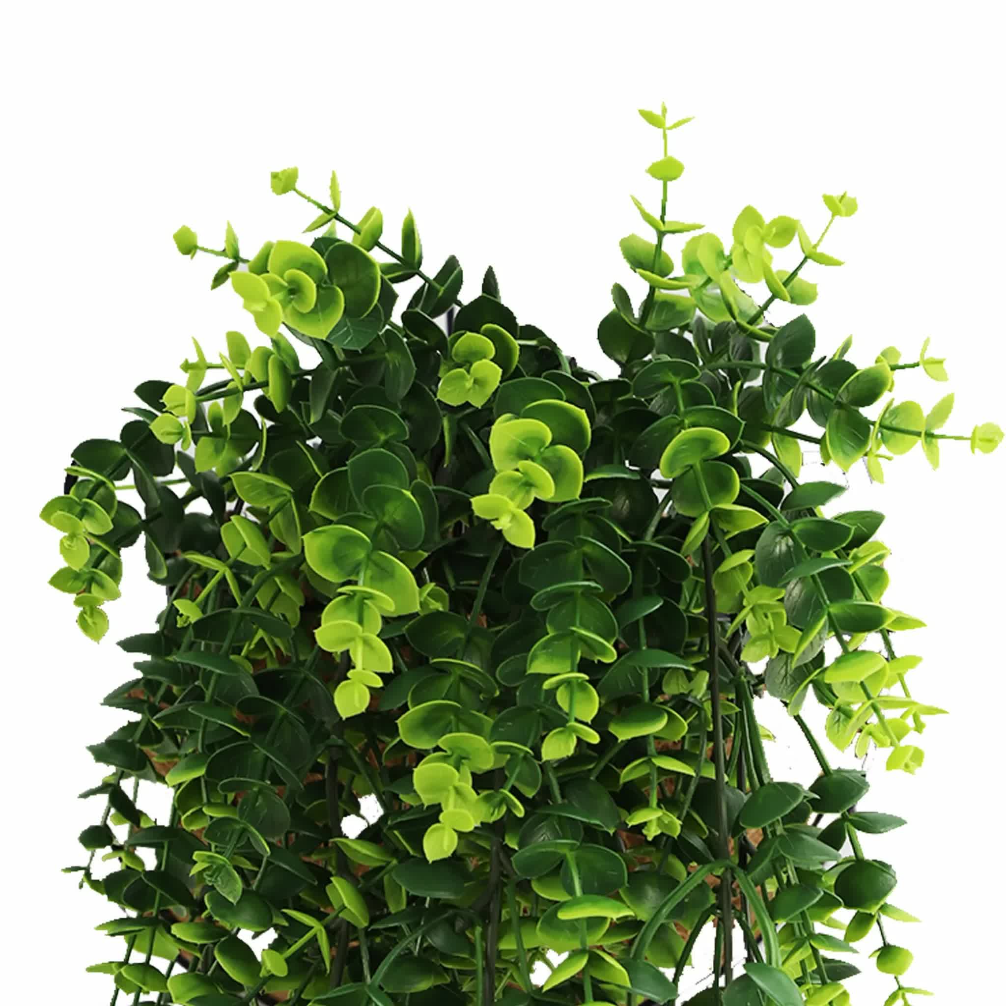 Artificial Dense Hanging Lush Green Eucalyptus Garland Bush UV Resistant and Fire Rated 18cm x 77cm V637-DP1240FR