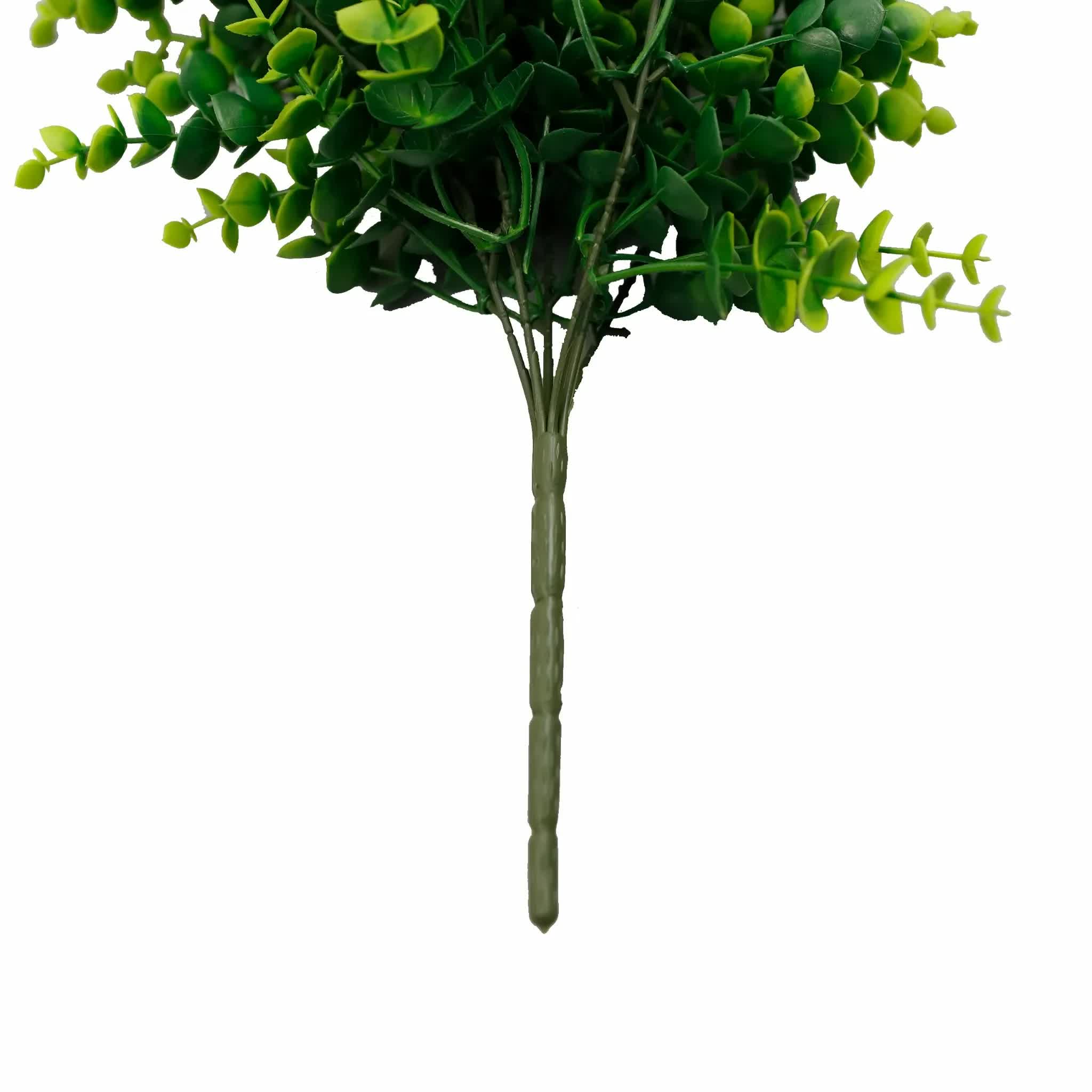 Artificial Dense Hanging Lush Green Eucalyptus Garland Bush UV Resistant and Fire Rated 18cm x 77cm V637-DP1240FR