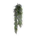 Artificial Hanging Purple and Green Willow Leaf Garland Bush UV Resistant and Fire Rated 20cm x 76cm V637-DP1242FR