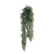 Artificial Hanging Purple and Green Willow Leaf Garland Bush UV Resistant and Fire Rated 20cm x 76cm V637-DP1242FR