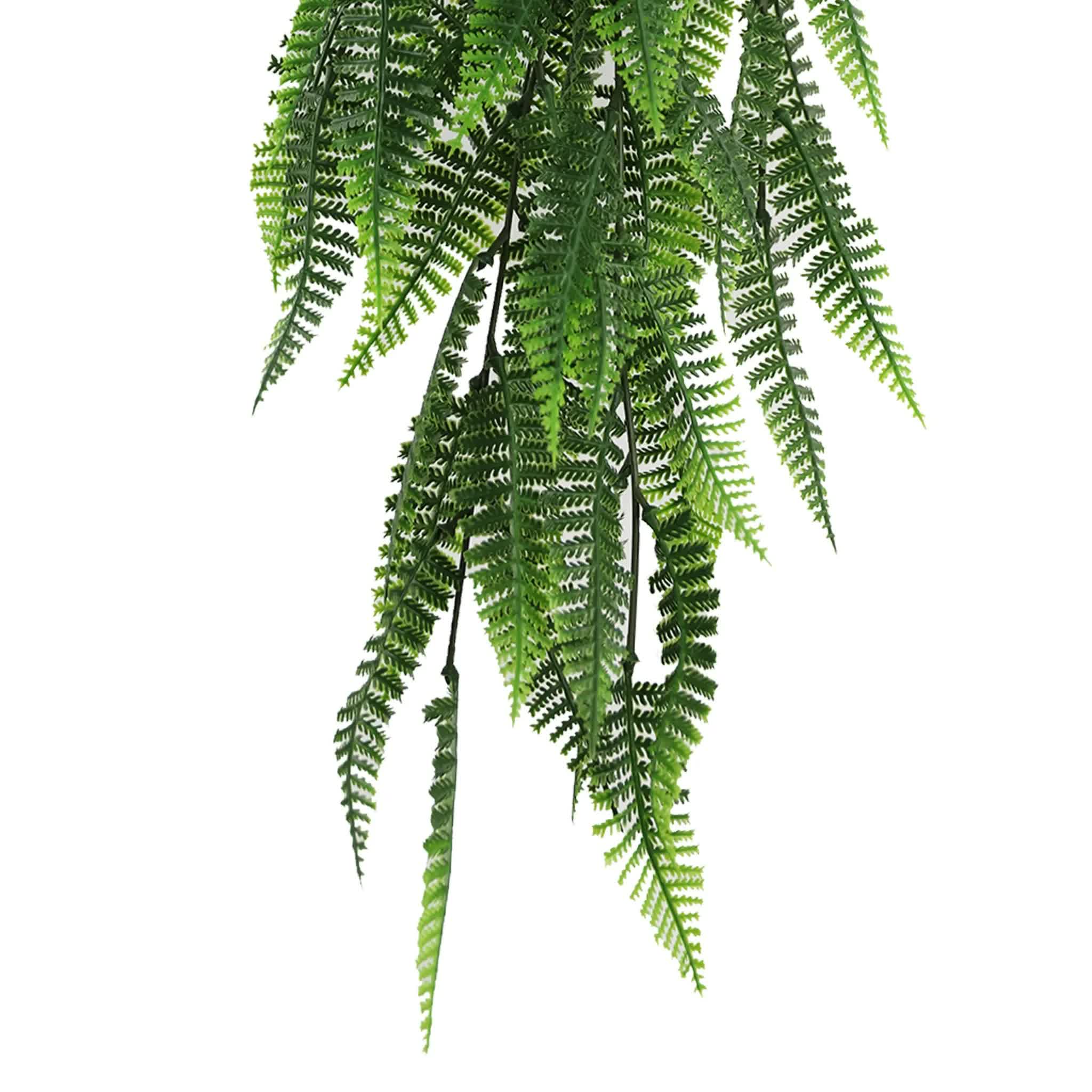 Artificial Hanging Fern Garland Bush UV Resistant and Fire Rated 18cm x 76cm V637-DP1246FR