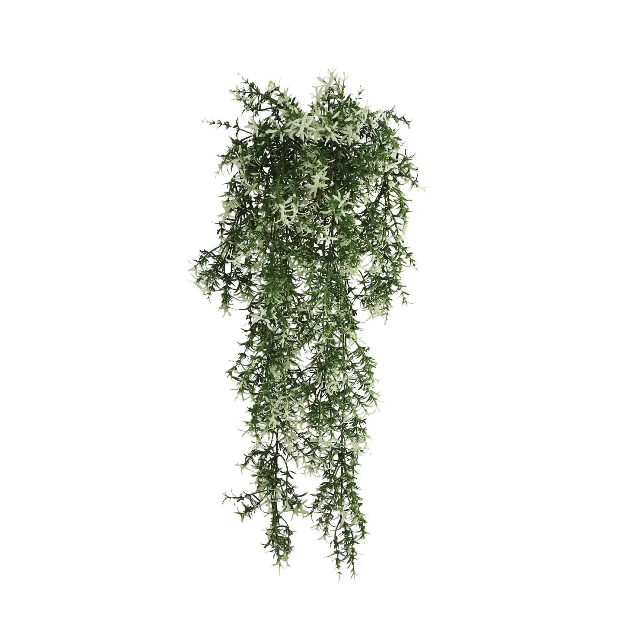 Artificial Hanging Star Jasmine Vine UV Resistant and Fire Rated 20cm x 76cm V637-DP1248FR