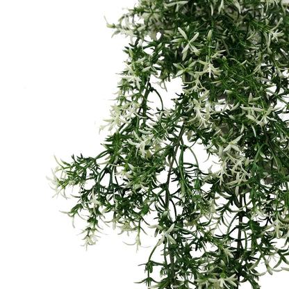 Artificial Hanging Star Jasmine Vine UV Resistant and Fire Rated 20cm x 76cm V637-DP1248FR