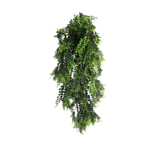 Artificial Hanging Mediterranean Fern Vine UV Resistant and Fire Rated 22cm x 76cm V637-DP1249FR
