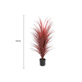 Burgundy Potted Artificial Long Grass (Yucca Grass) 115cm UV Resistant V637-DP189662
