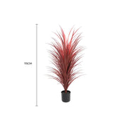 Burgundy Potted Artificial Long Grass (Yucca Grass) 115cm UV Resistant V637-DP189662