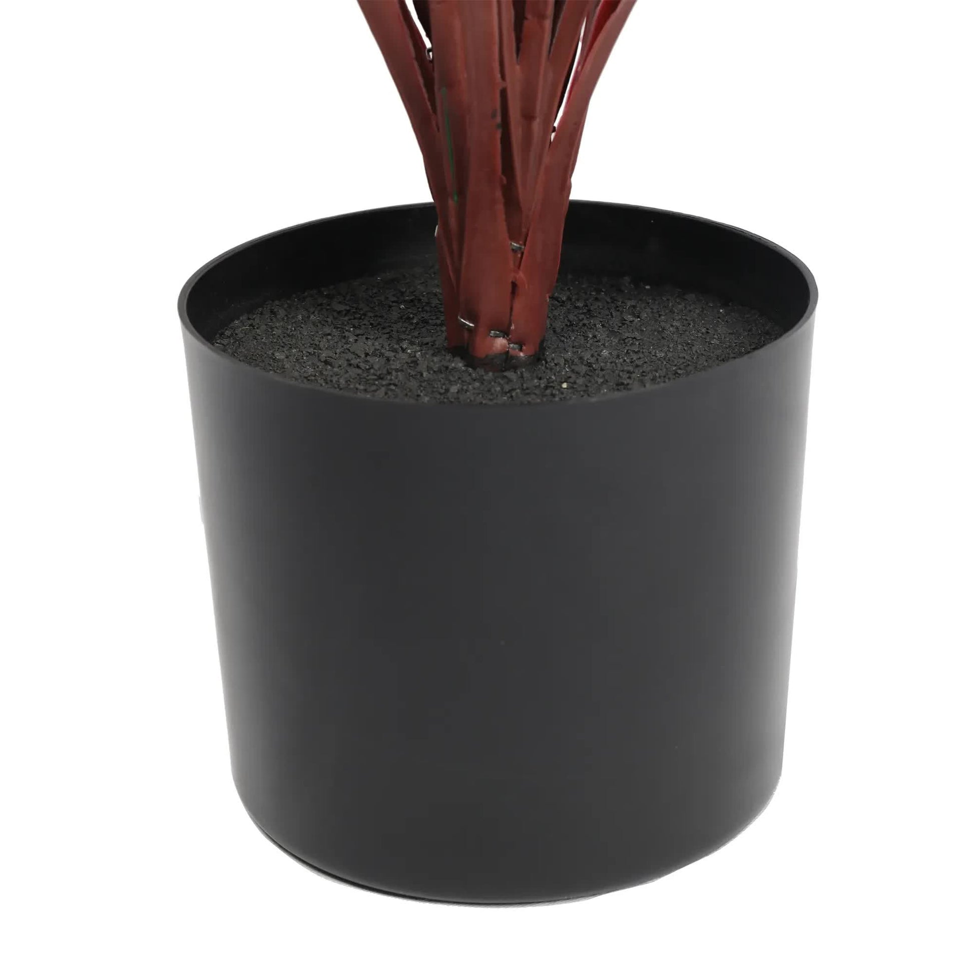 Burgundy Potted Artificial Long Grass (Yucca Grass) 115cm UV Resistant V637-DP189662
