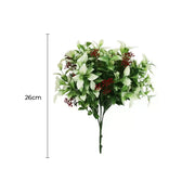 Artificial Flowering Holly Plant Stem UV Resistant 26cm V637-DP22569