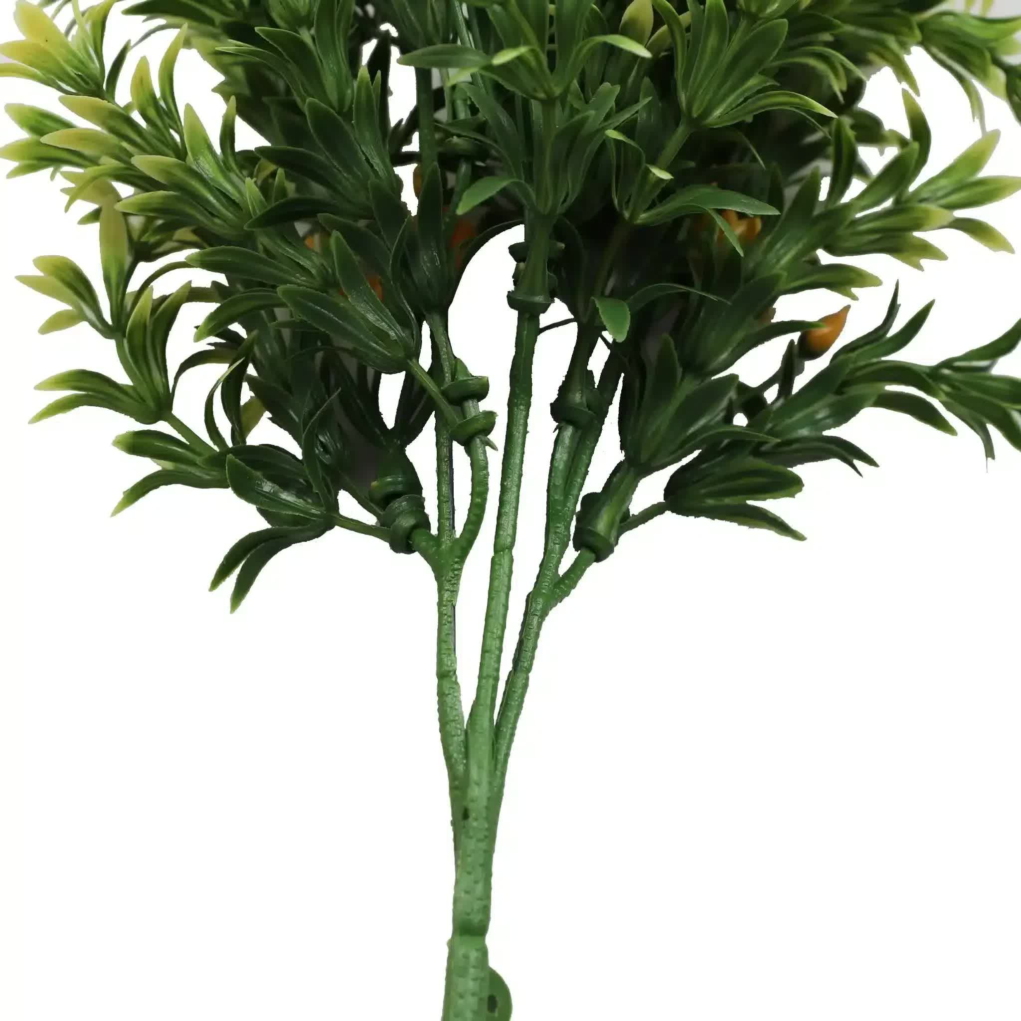 Artificial Dwarf Japanese Golden Yew UV Resistant 27cm V637-DP22570