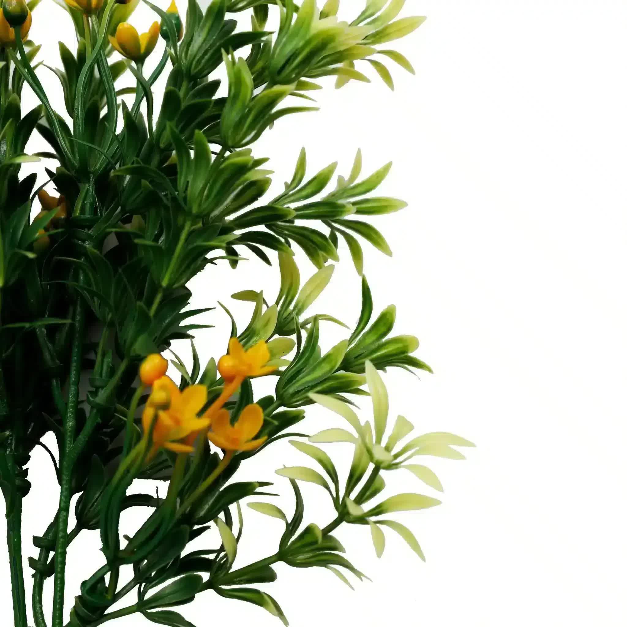Artificial Dwarf Japanese Golden Yew UV Resistant 27cm V637-DP22570