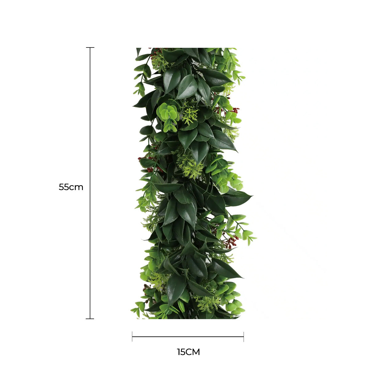 Artificial Extendable Hanging Wreath UV Resistant 55cm V637-DP22572