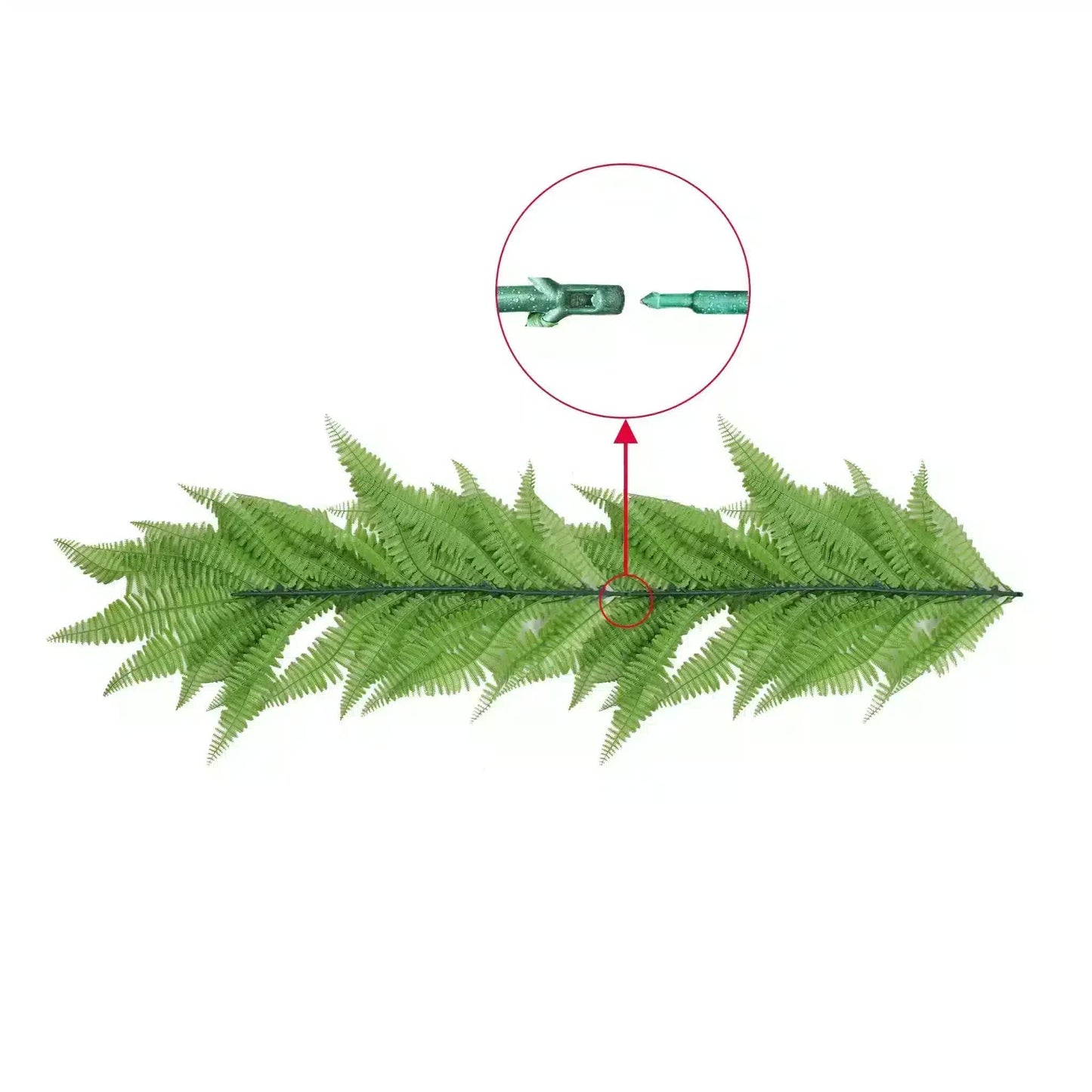 Artificial Extendable Hanging Bright Green Hanging Fern Bush Vine UV Resistant 55cm V637-DP22575