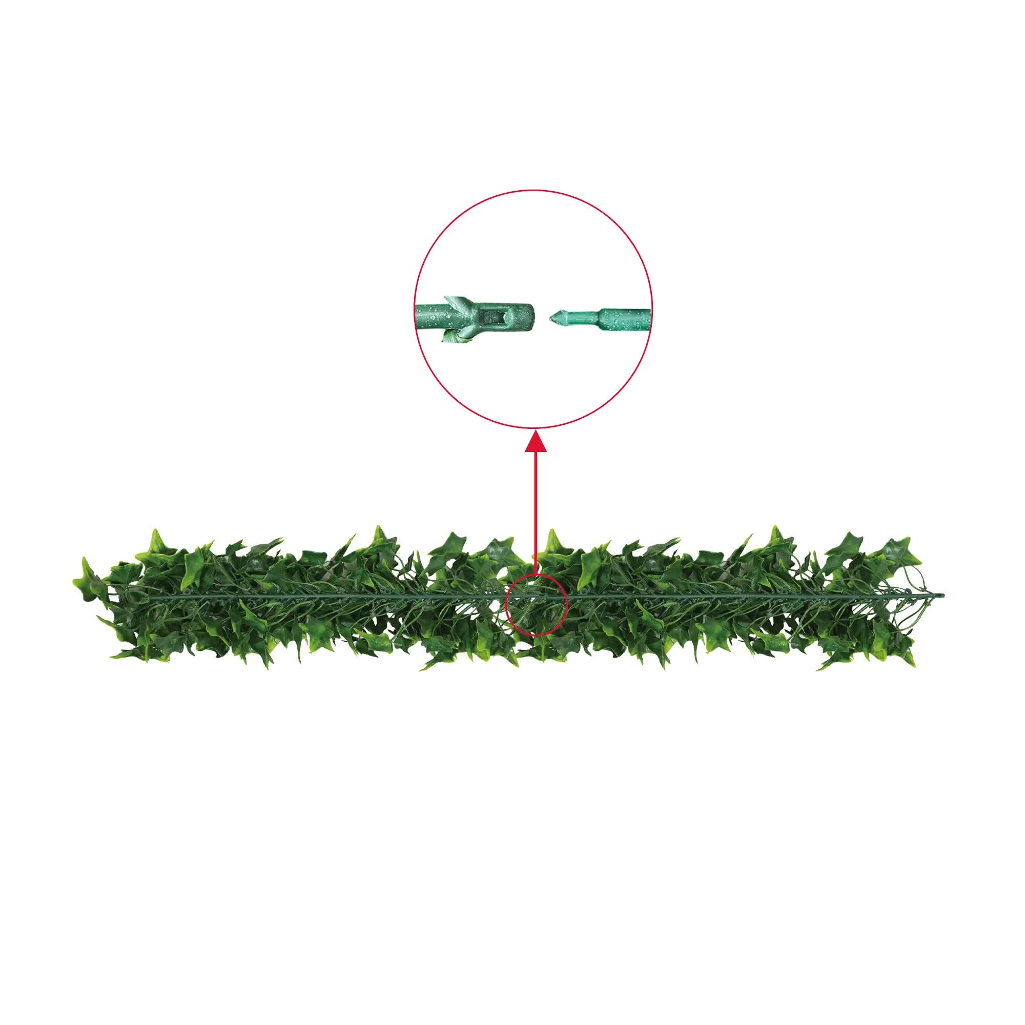 Artificial Extendable Hanging Bright Green Ivy Bushy Vine UV Resistant 55cm V637-DP22576