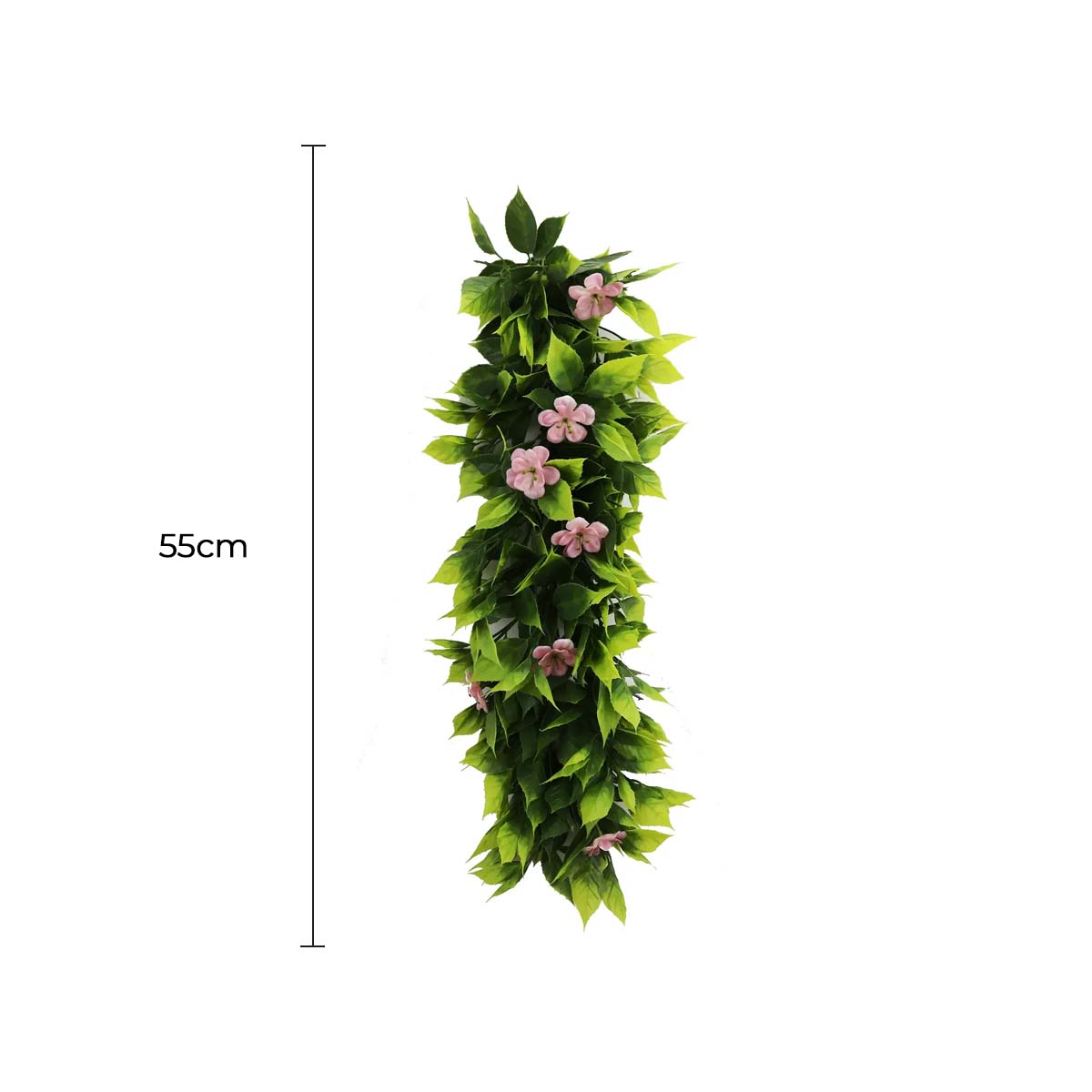 Artificial Extendable Hanging Pink Flowering Violet Garland UV Resistant 55cm V637-DP22577
