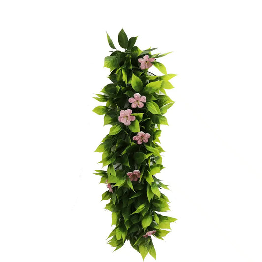 Artificial Extendable Hanging Pink Flowering Violet Garland UV Resistant 55cm V637-DP22577