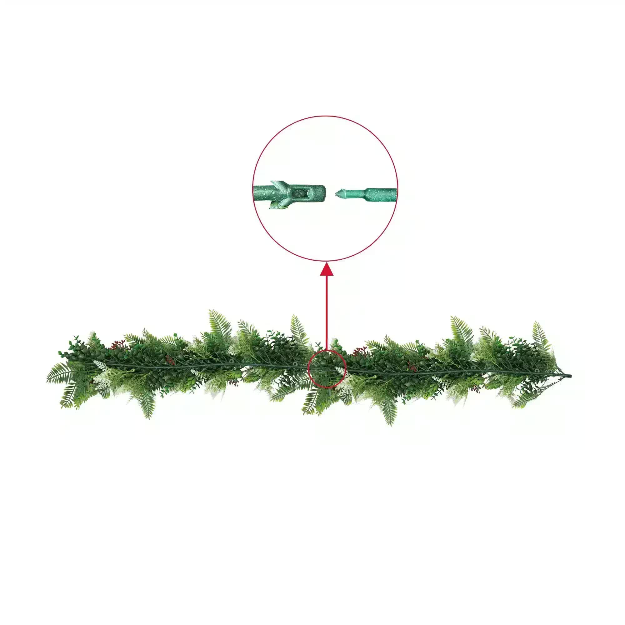 Artificial Extendable Hanging Christmas Garland UV Resistant 55cm V637-DP22578