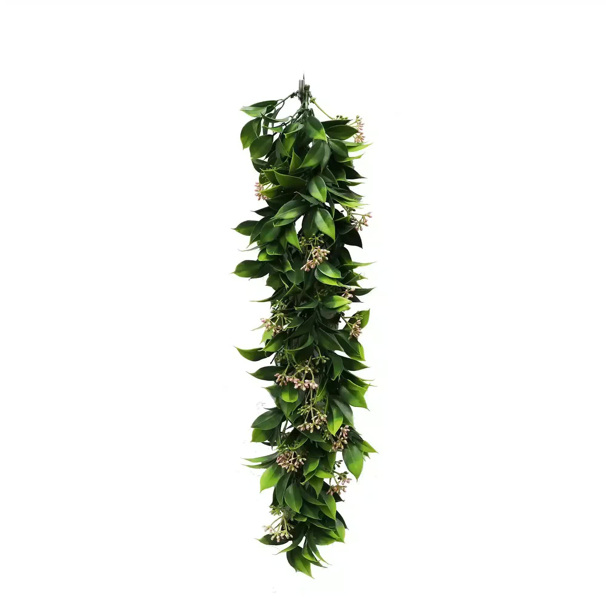 Artificial Extendable Hanging Flowering Star Jasmine Garland UV Resistant 55cm V637-DP22579