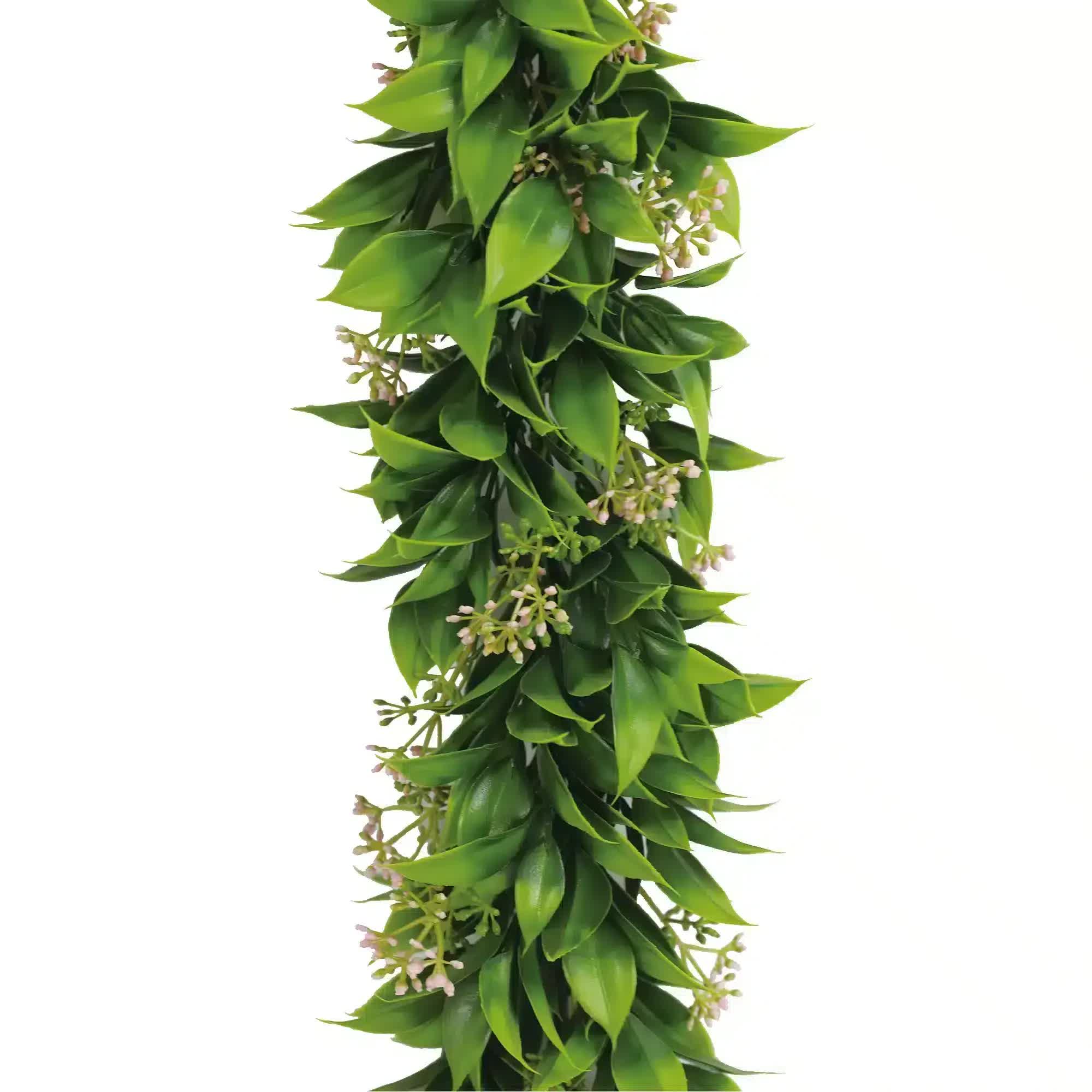 Artificial Extendable Hanging Flowering Star Jasmine Garland UV Resistant 55cm V637-DP22579