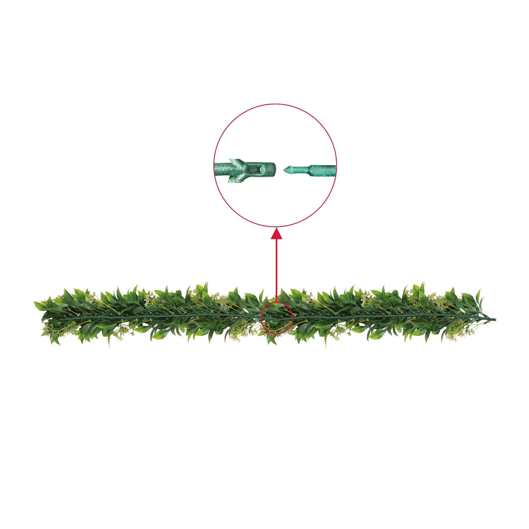 Artificial Extendable Hanging Flowering Star Jasmine Garland UV Resistant 55cm V637-DP22579