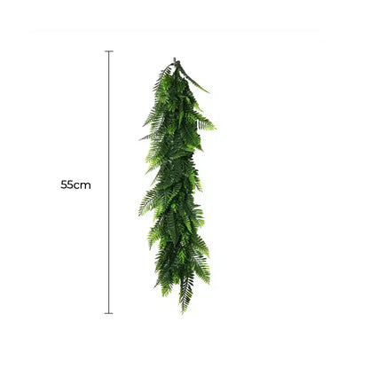 Artificial Extendable Hanging Bracken Fern Garland UV Resistant 55cm V637-DP22581