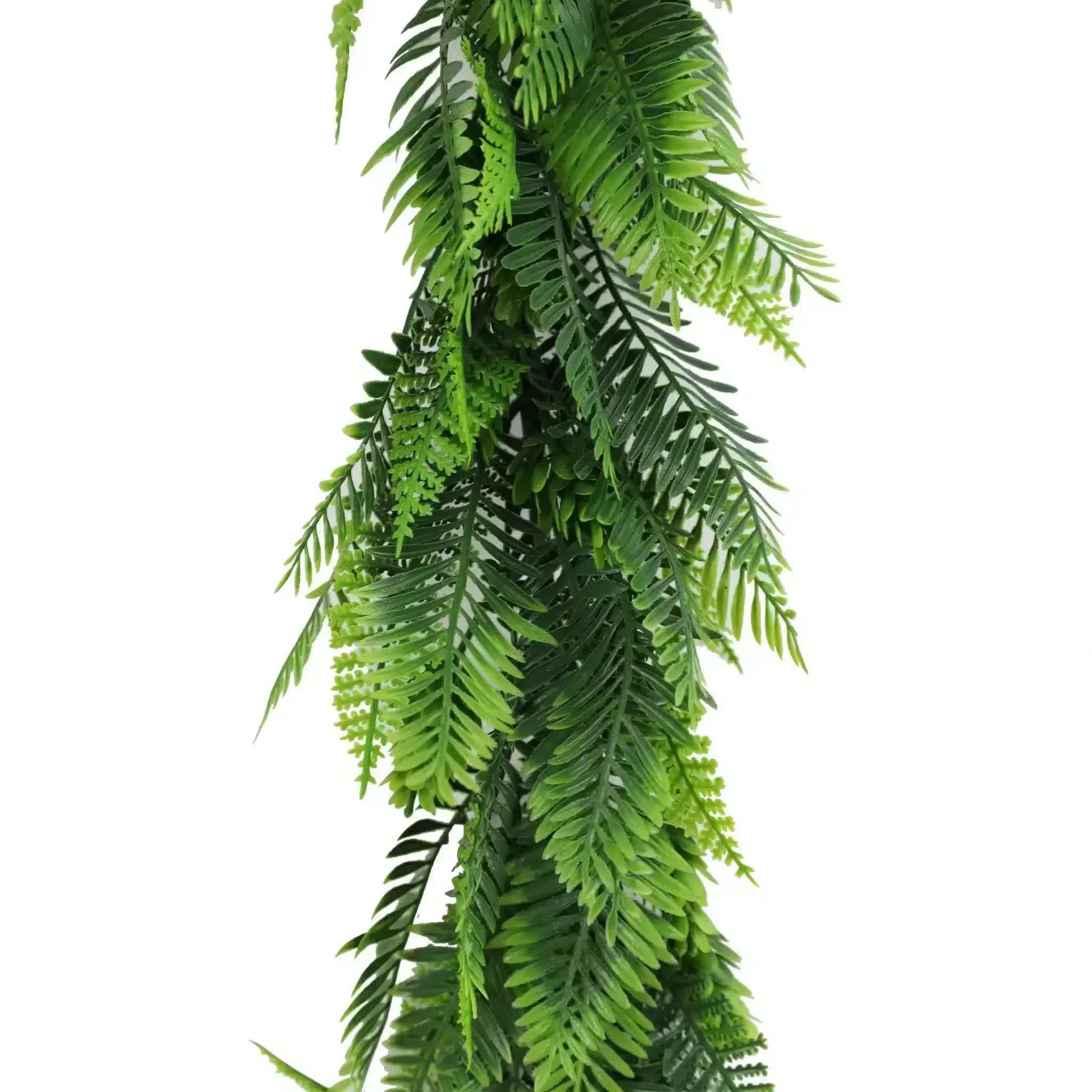 Artificial Extendable Hanging Bracken Fern Garland UV Resistant 55cm V637-DP22581