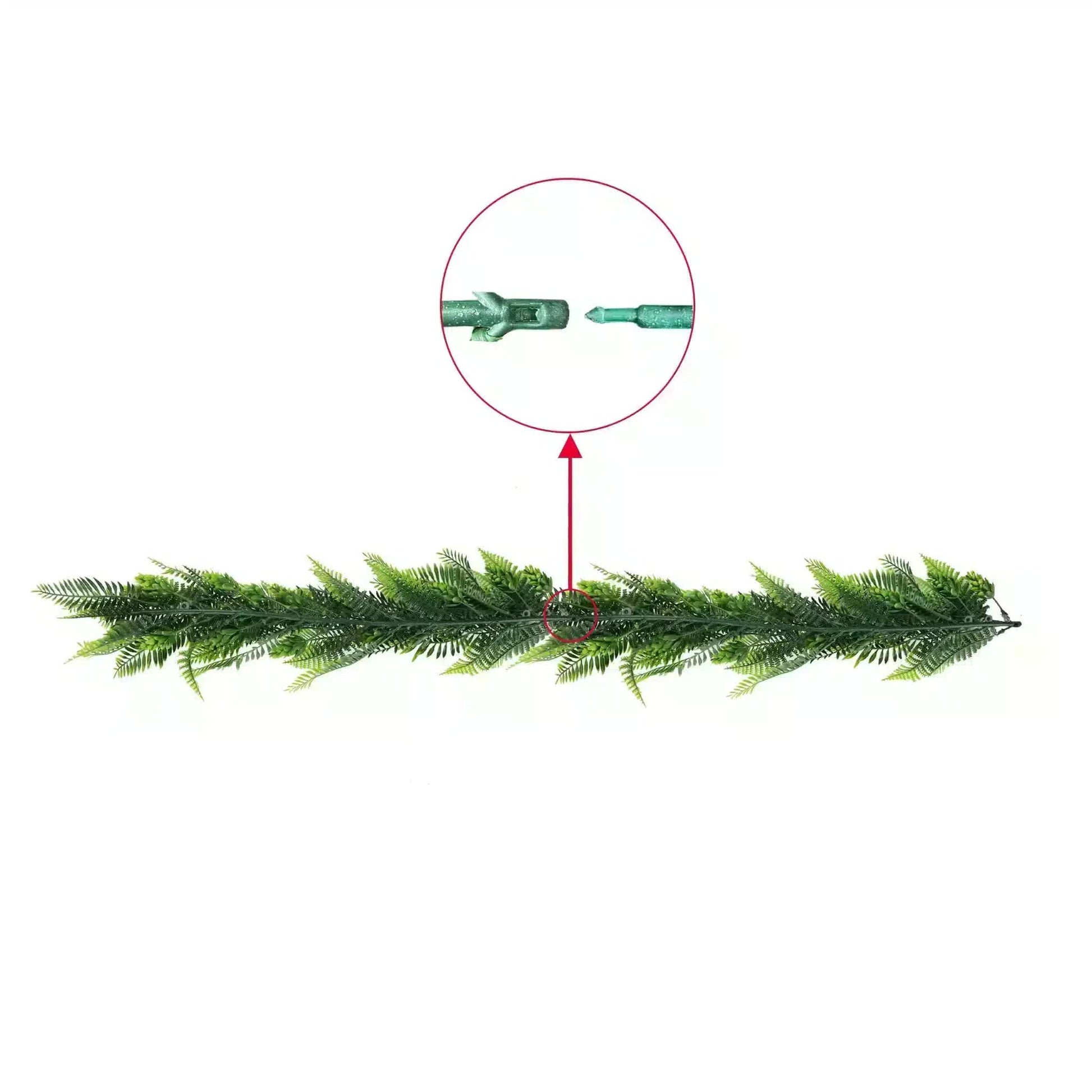 Artificial Extendable Hanging Bracken Fern Garland UV Resistant 55cm V637-DP22581