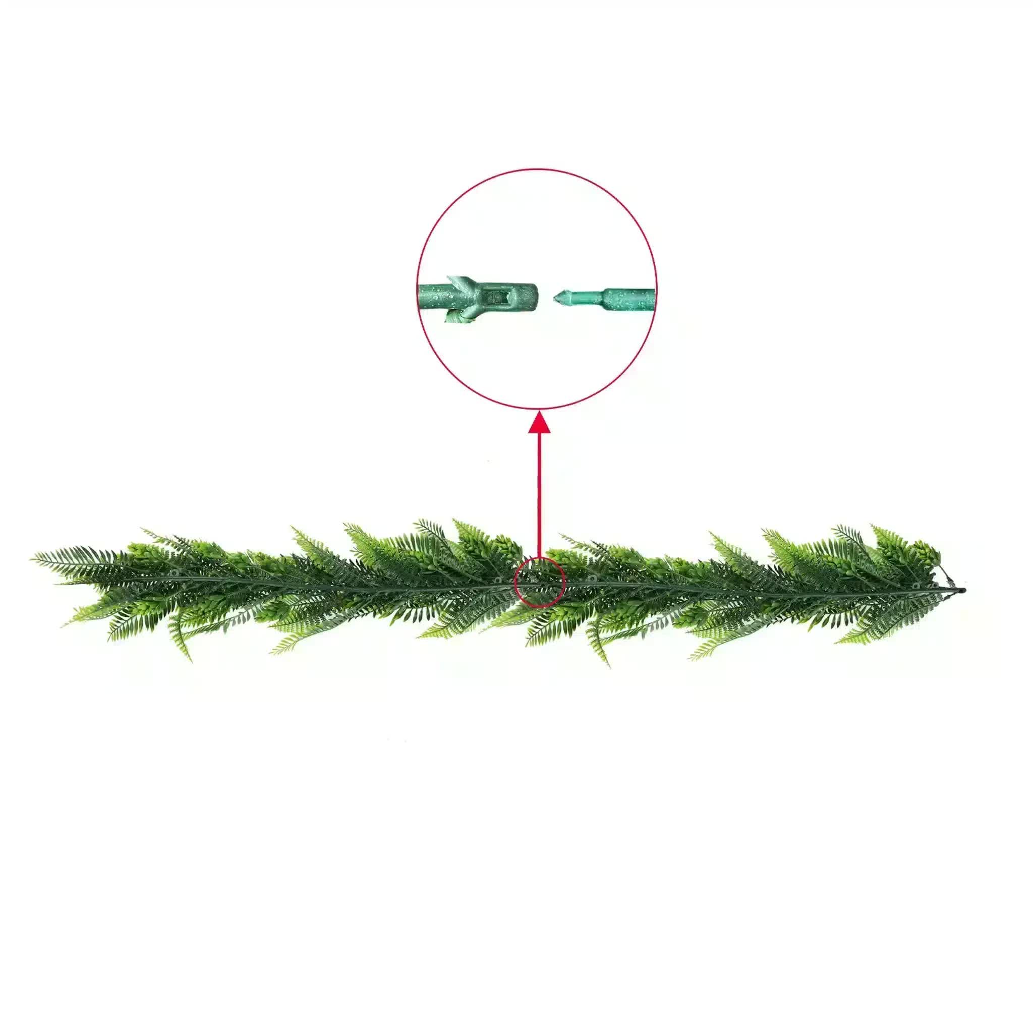 Artificial Extendable Hanging Bracken Fern Garland UV Resistant 55cm V637-DP22581