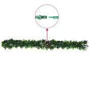 Artificial Extendable Hanging Bright Green Ivy Bush with Purple Flowers 55cm UV Resistant V637-DP22582