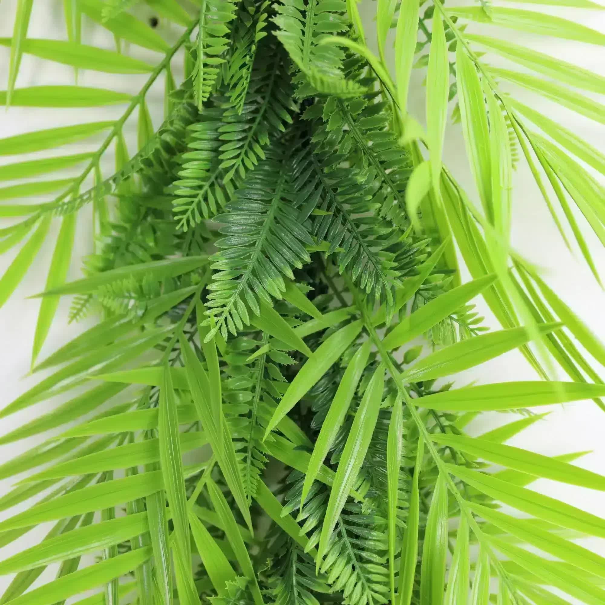 Artificial Extendable Hanging Tropical Palm and Fern Vine 55cm UV Resistant V637-DP22583