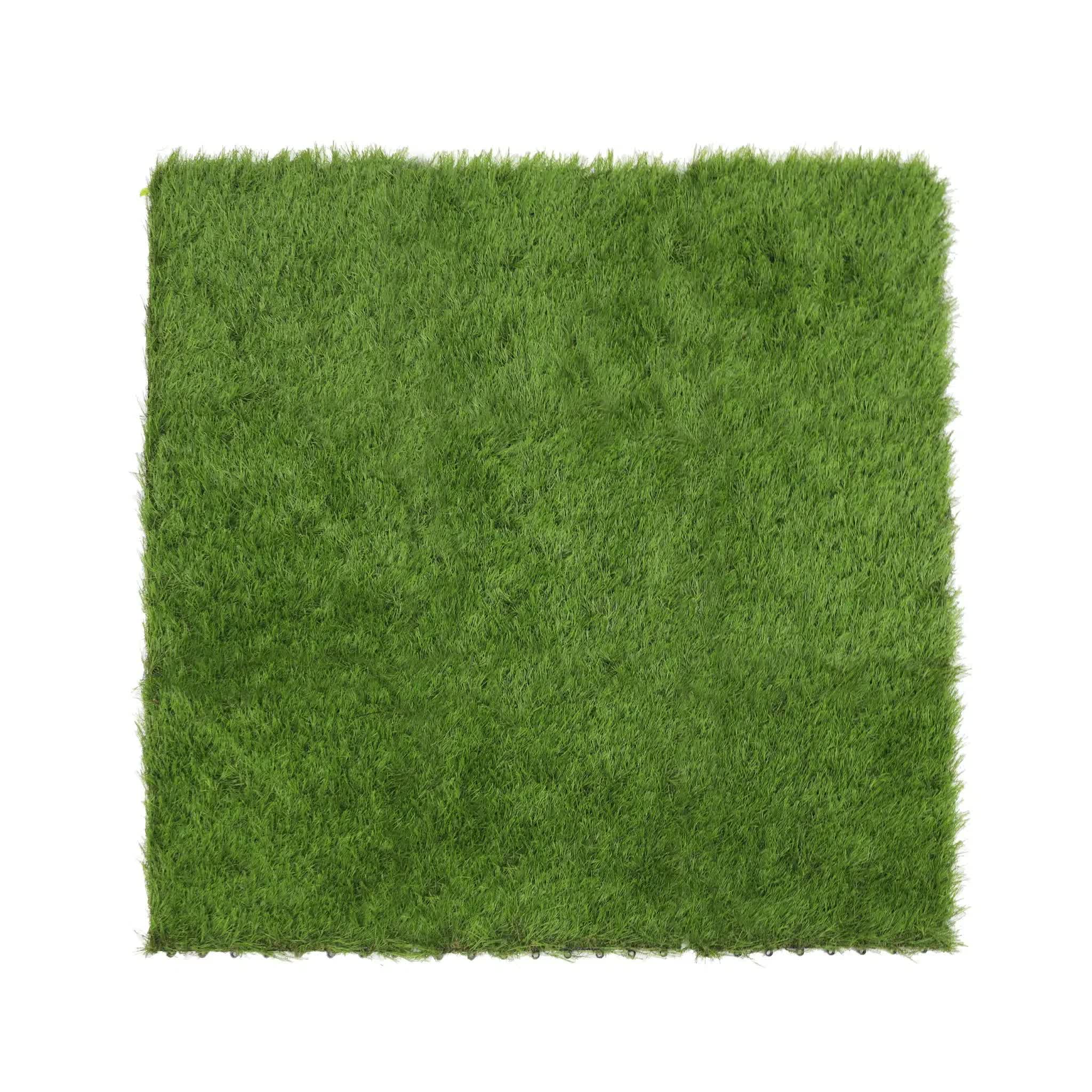 9 Pieces of Interconnecting Artificial Grass Decking Tiles (UV Resistant) 30cm x 30cm V637-DP23546