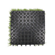 9 Pieces of Interconnecting Artificial Grass Decking Tiles (UV Resistant) 30cm x 30cm V637-DP23546