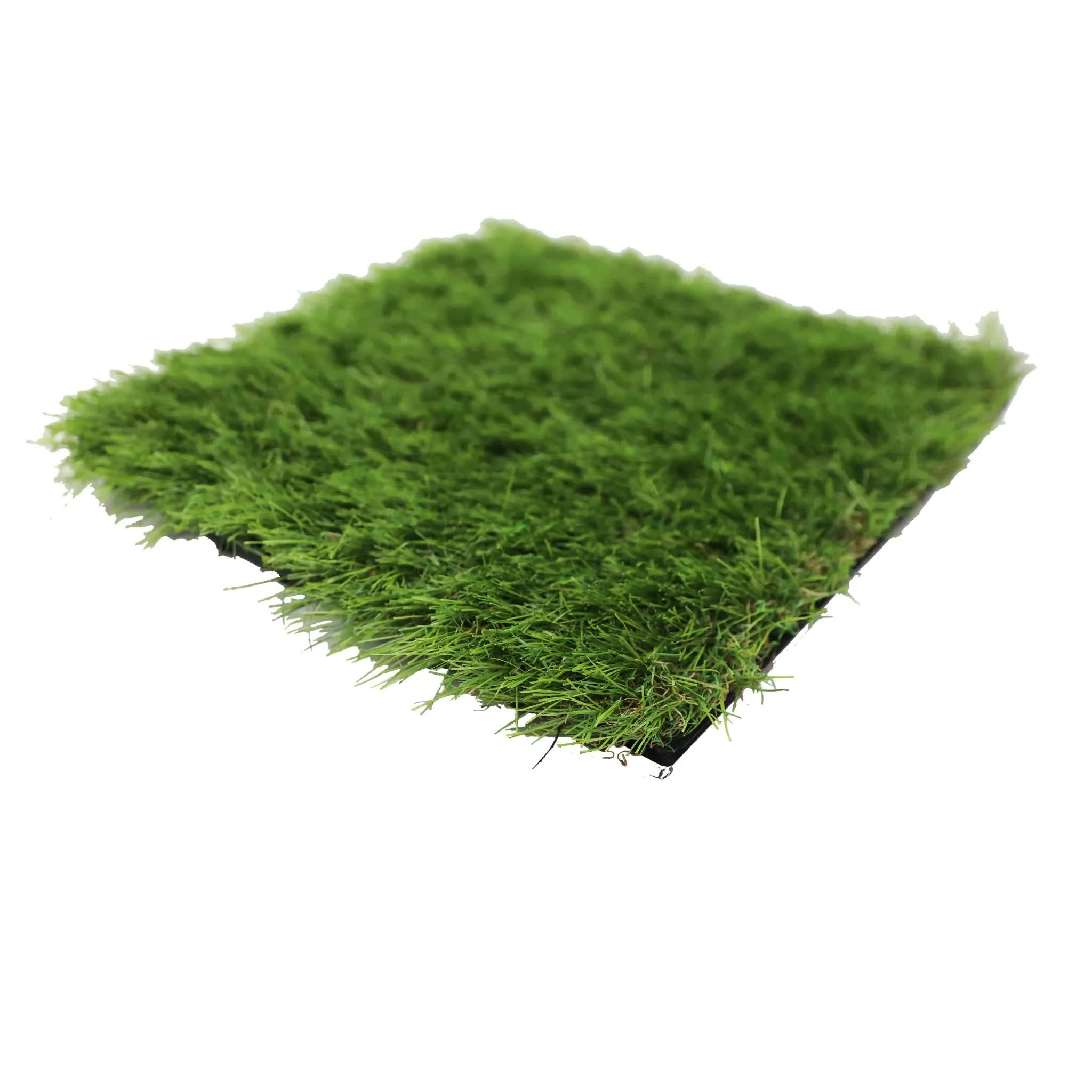 9 Pieces of Interconnecting Artificial Grass Decking Tiles (UV Resistant) 30cm x 30cm V637-DP23546