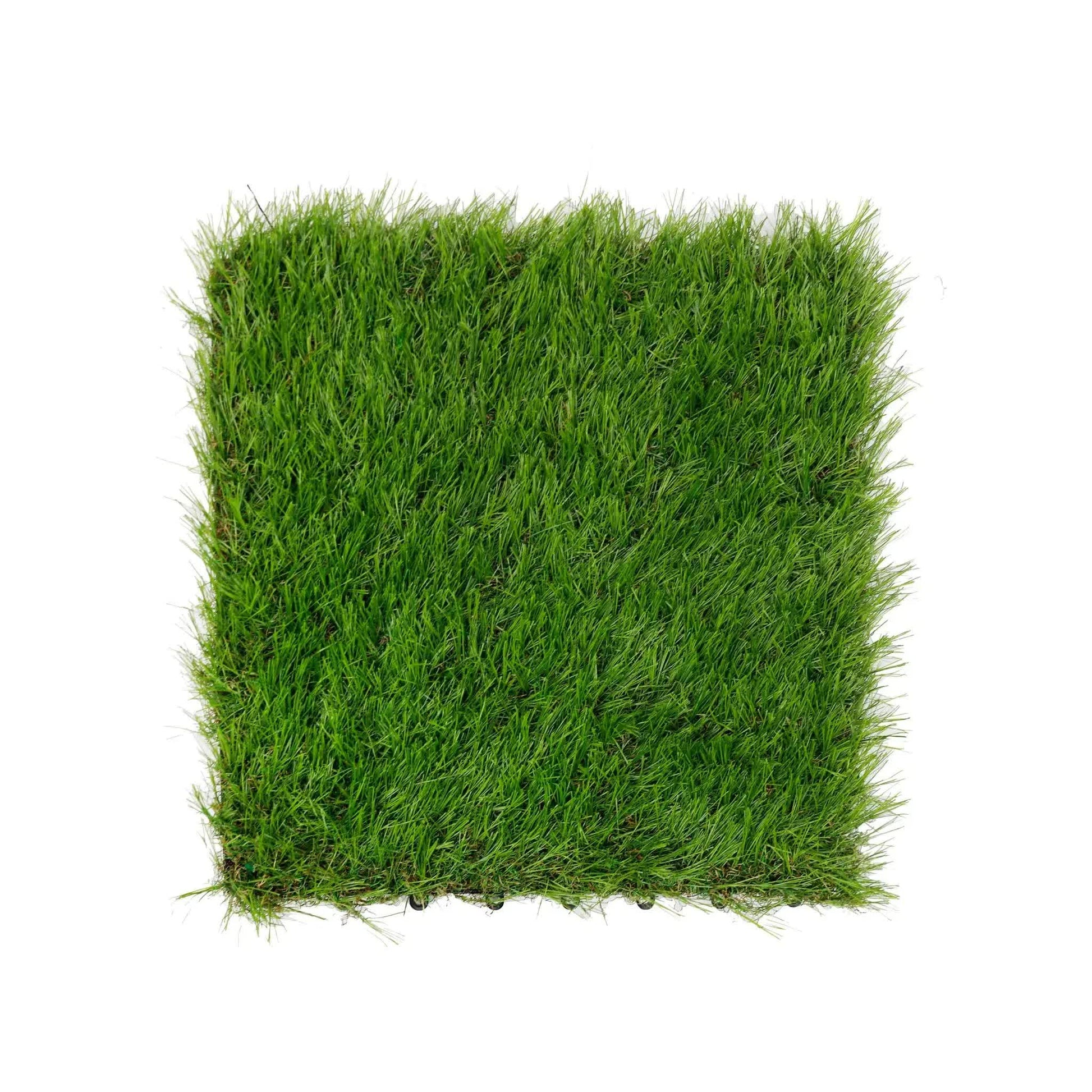 9 Pieces of Interconnecting Artificial Grass Decking Tiles (UV Resistant) 30cm x 30cm V637-DP23546