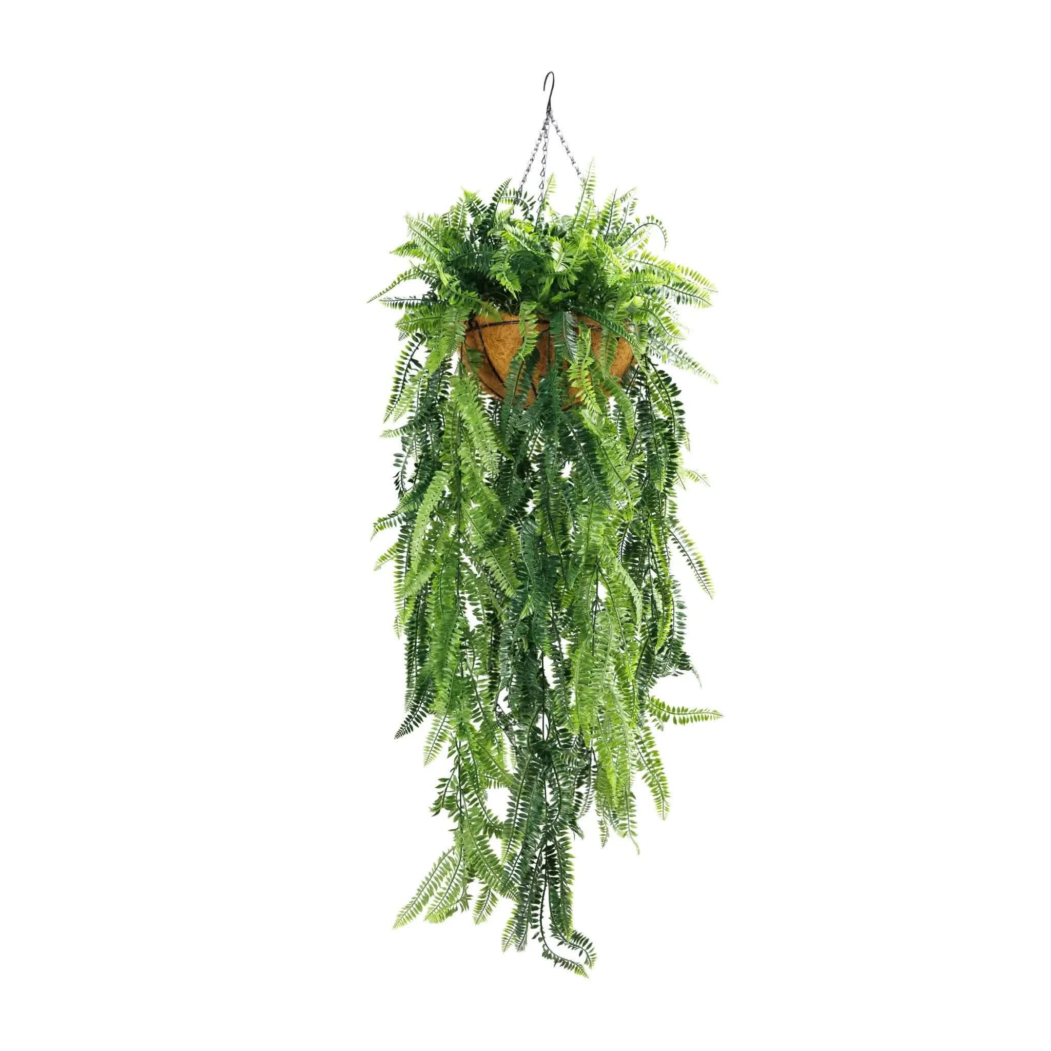 Artificial Hanging Fern Basket UV Resistant 45cm x 125cm V637-DP27938