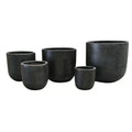Modern Black Rounded Terrazzo Planters Set of 5 Bulk Savings V637-DP28091