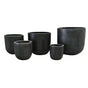 Modern Black Rounded Terrazzo Planters Set of 5 Bulk Savings V637-DP28091
