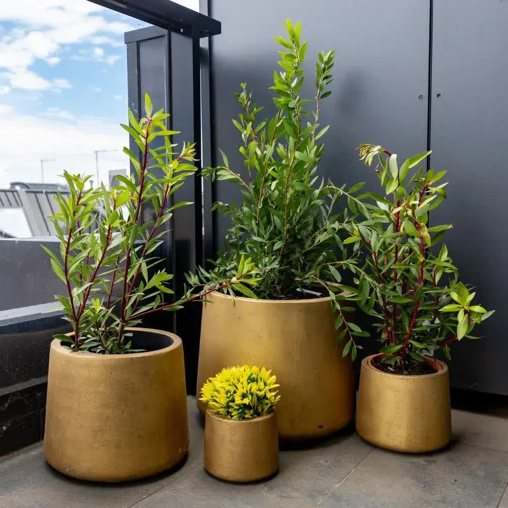 Elegant Gold Planters / Gold Pots Set of 4 V637-DP288979