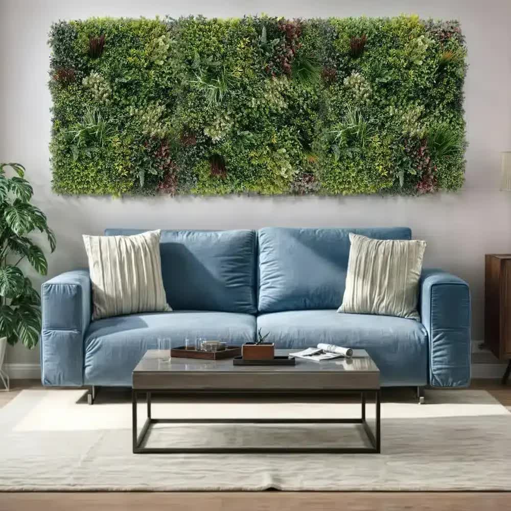 [Draft] Luxury Triptych Vertical Garden / Living Wall Set 3 of Pieces 1m x 1m (3 SQM Set) UV Resistant V637-DP294412