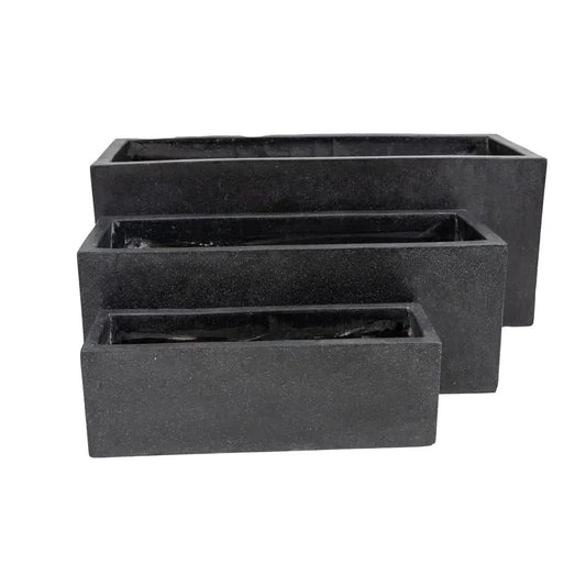 Luxury Black Terrazzo Concrete Planter Set of 3 V637-DP297625
