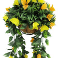 Artificial Hanging Basket Orange and Yellow Bouganvillea 30cm x 80cm Long UV Resistant V637-DP3125