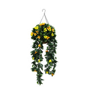 Artificial Hanging Basket Orange and Yellow Bouganvillea 30cm x 80cm Long UV Resistant V637-DP3125