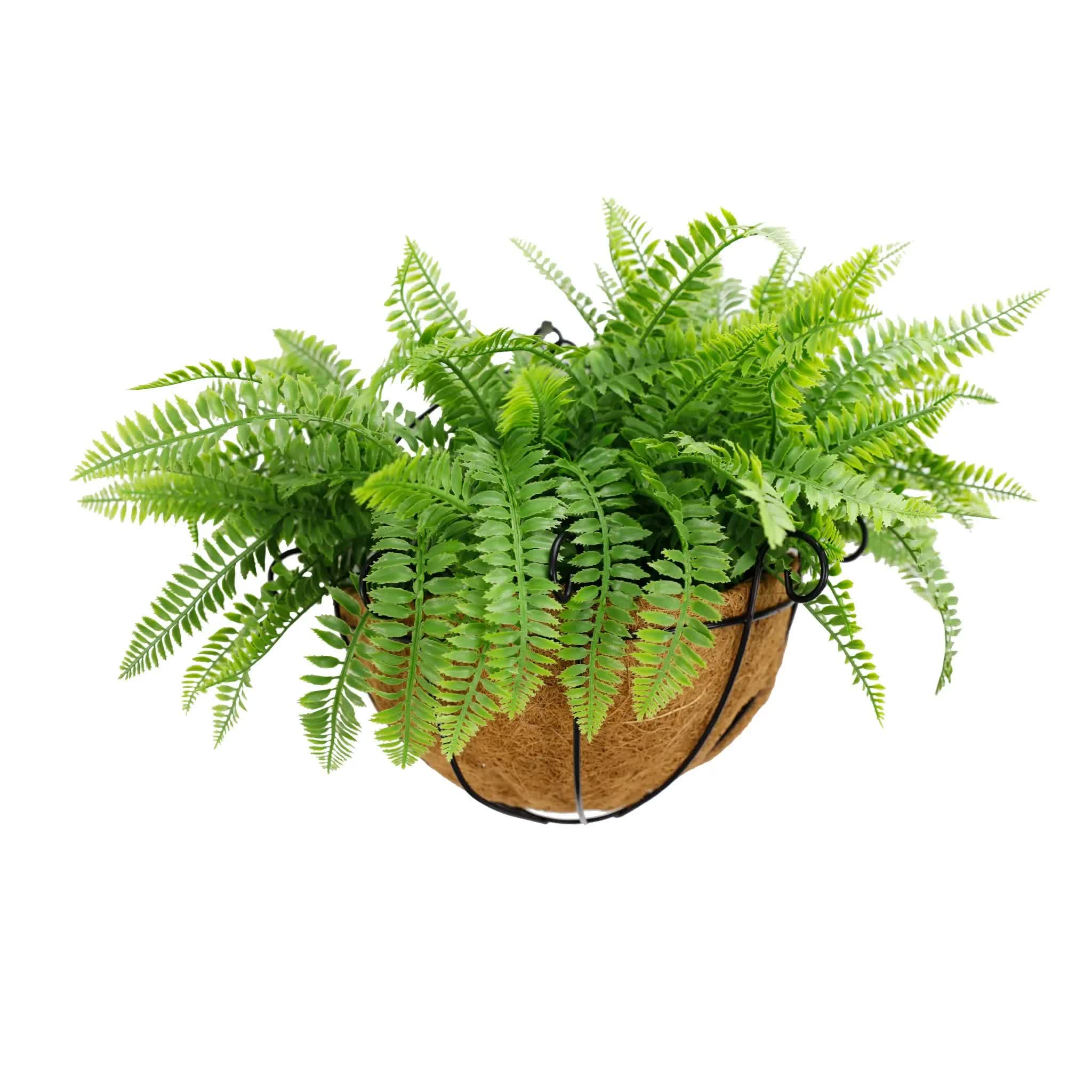 Artificial Hanging Fern Basket 30cm x 40cm Long UV Resistant V637-DP3126