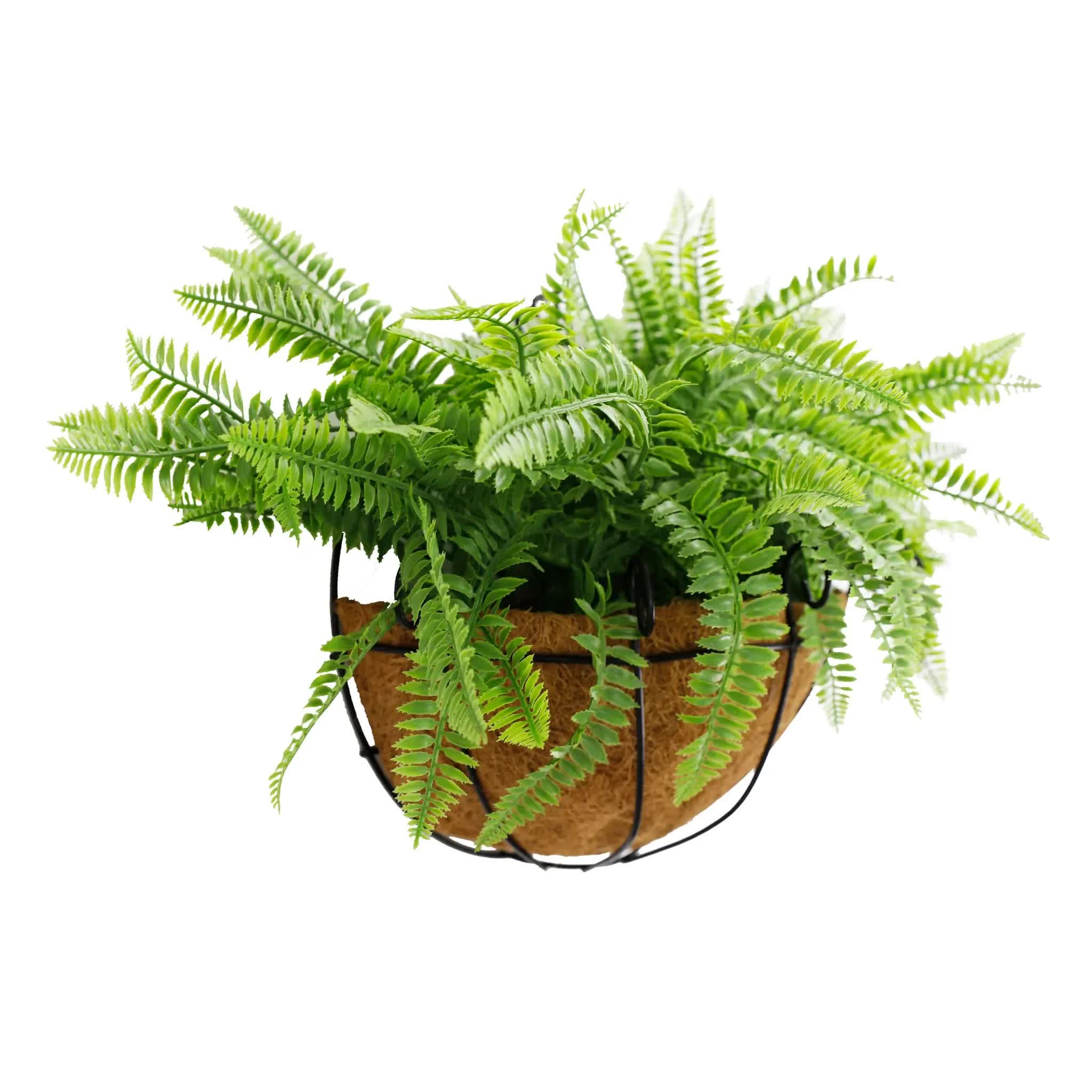 Artificial Hanging Fern Basket 30cm x 40cm Long UV Resistant V637-DP3126