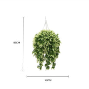 Artificial Spring Evergreen Hanging Basket UV Resistant 43cm V637-DP3210603