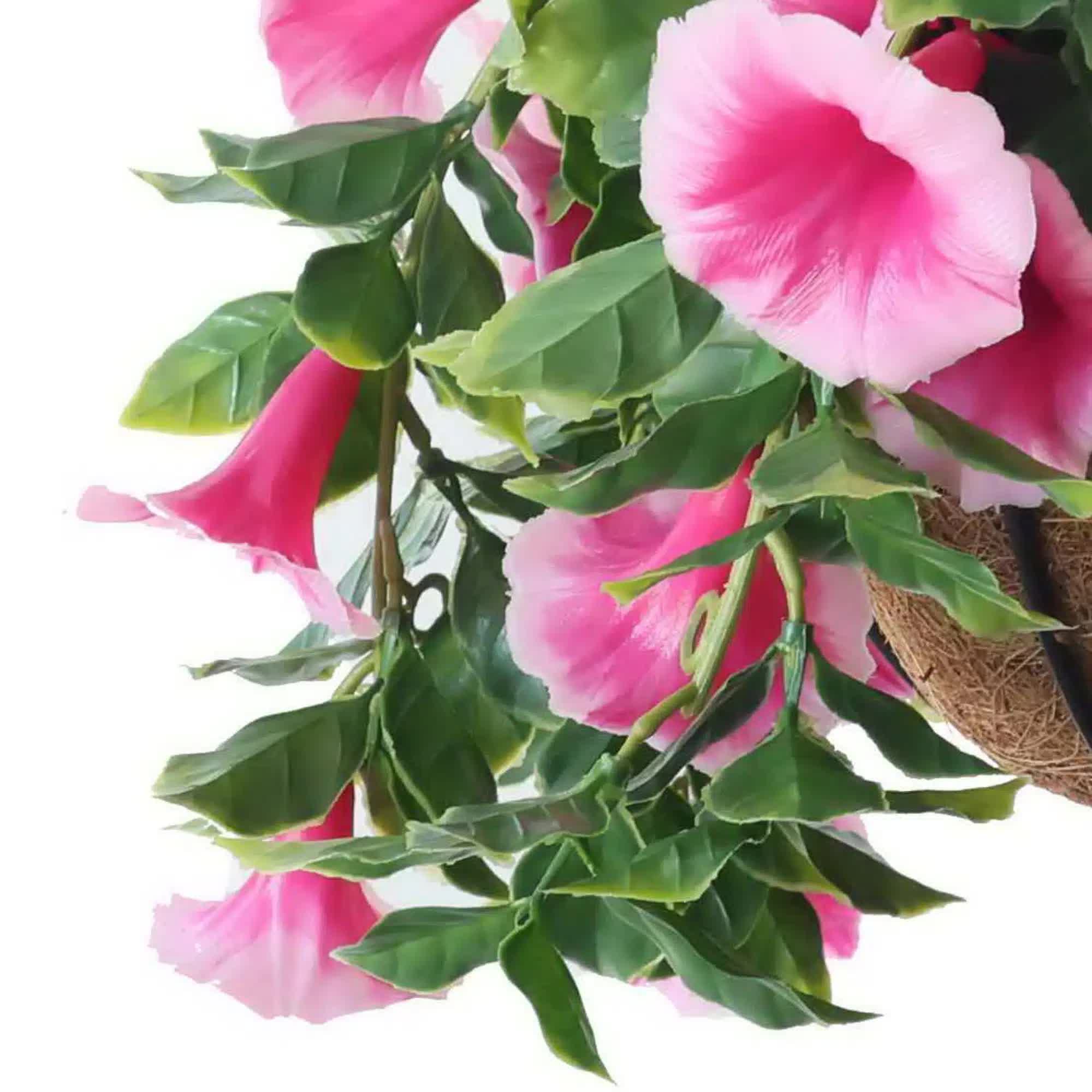 Artificial Petunia Hanging Basket UV Resistant 28cm V637-DP321602