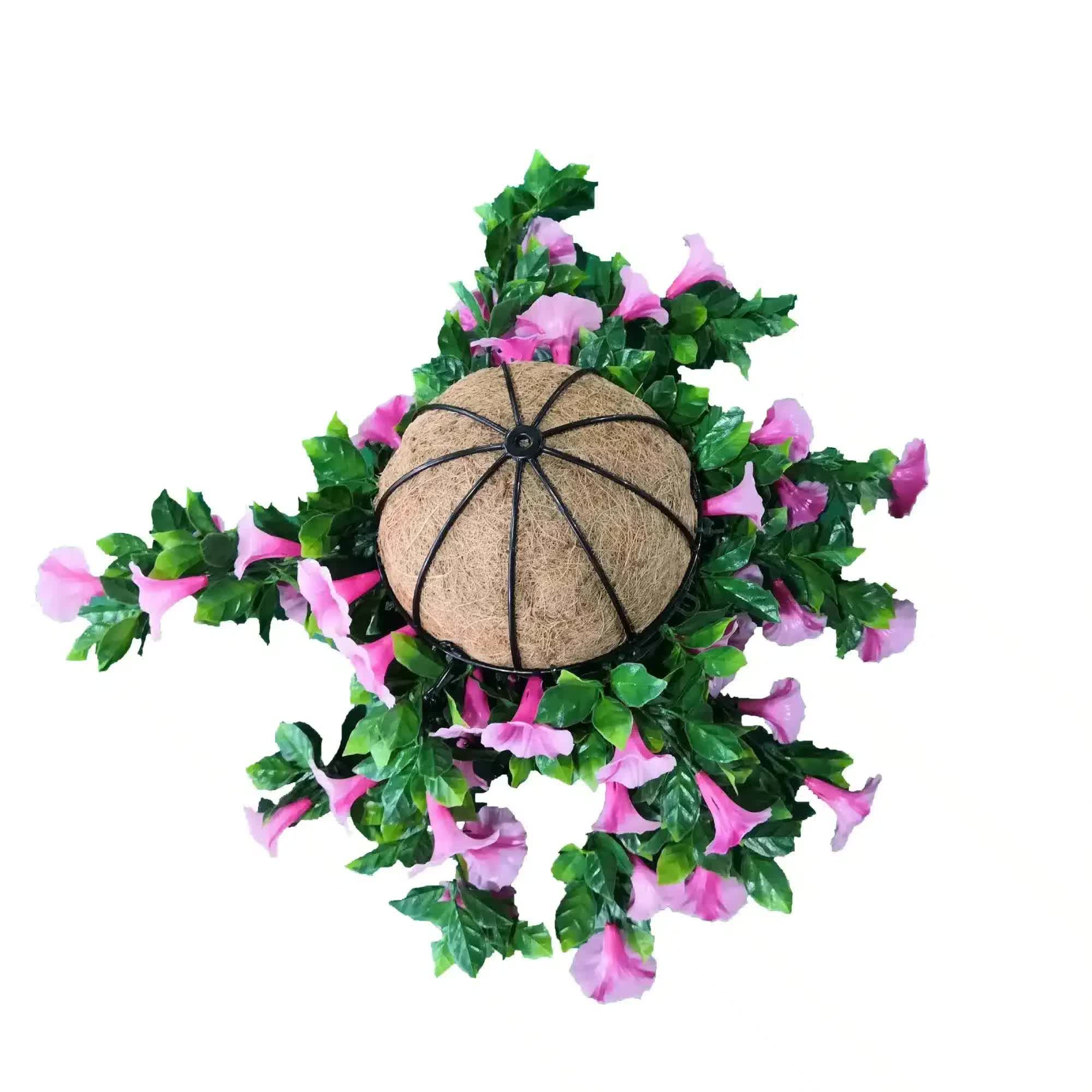 Artificial Petunia Hanging Basket UV Resistant 28cm V637-DP321602
